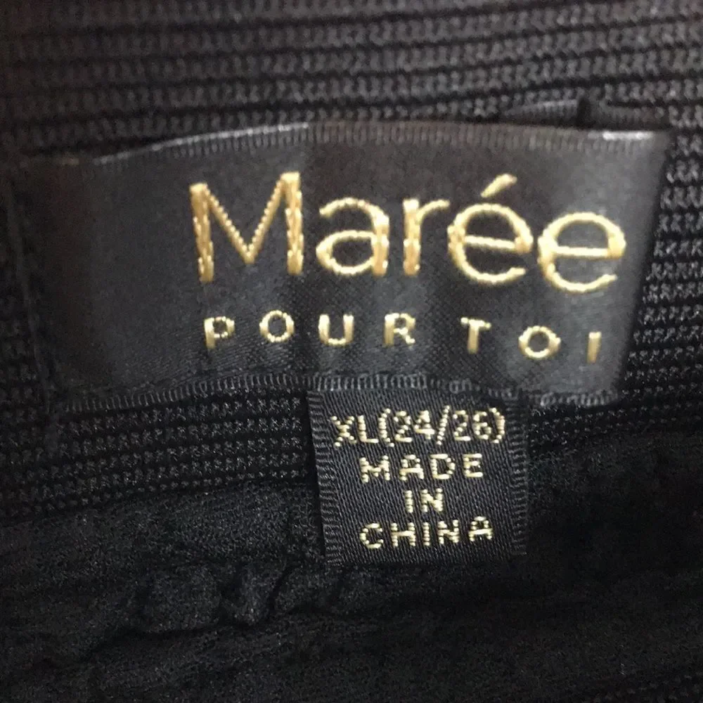 Maree Pour Toi Checkerboard and polka dot white and black Pleated Skirt Sz 26